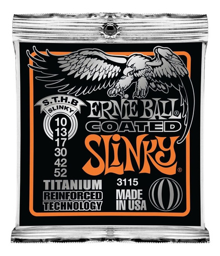 Encordado Ernie Ball 3115 Titanium Guitarra Eléctrica 