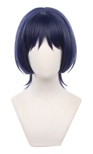 Genshin Impact Wanderer Cosplay Peluca Corto Pelo 35cm