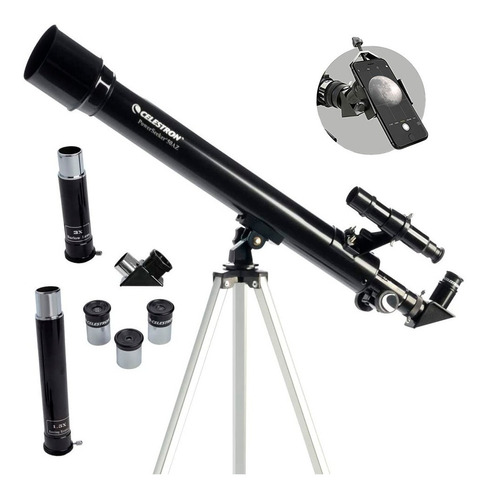 Telescopio Celestron Powerseeker 50az + Soporte Celular