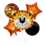 Set Globos Metalizados Tigre Cumpleaños Deco