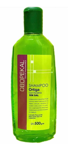 Shampoo Ortiga Con Keratina Sin Sal 500g Obopekal