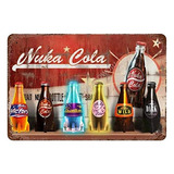 Señal De Estaño Vintage  Nuka Cola , Placas De Metal ...