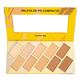 Paleta De Pó Compacto Ludurana 10 Cores Contorno Pó Facial