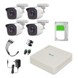 Hilook Kit De Camaras De Seguridad Video Vigilancia Modelokit7204bp(c)+3tb+acc  4 Cámaras + 3tb Disco Duro Cctv Bala 1mp 720p Vision Nocturna Compatible Con App Hik-connect