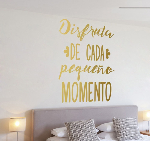 Vinil Decorativo Para Pared Frases Letras Disfruta De Cada..