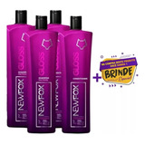 Combo 2 Kits New Fox Gloss Progressiva Inteligente 4x1000ml 