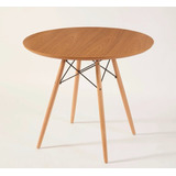 Mesa Jantar Charles Eames Tampo Madeira Freijó 60cm