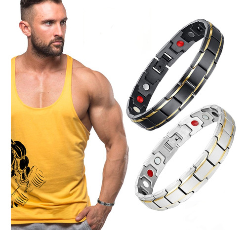 Pulsera Hombres Moda Magnética Salud Mano Cadena