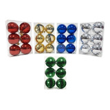 Bolas Navideñas Pack X12 Unidades 7cm Adorno Decorativo Hb