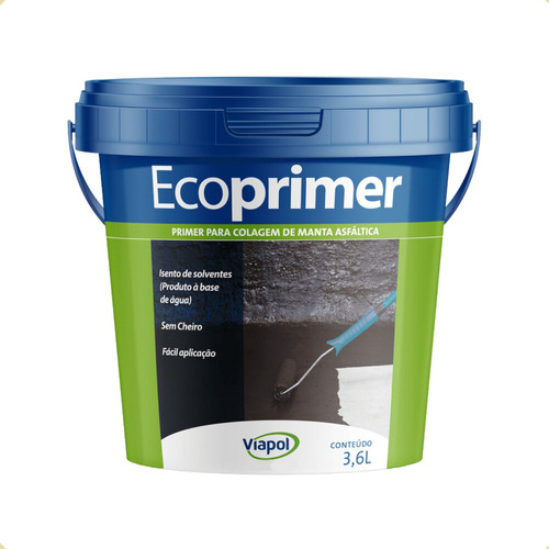 Ecoprimer Viapol Primer P/ Manta Asfáltica Galão 3,6 Litros