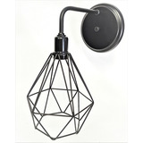 Lustre Industrial - Arandela Retrô Aramado Diamante Preto