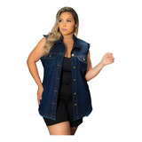 Roupas Grandes Feminina Colete Plus Size Com Lycra