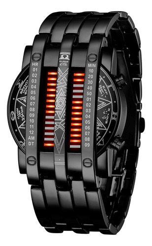 Binary Matrix - Reloj Digital Led Para Hombre, Diseño