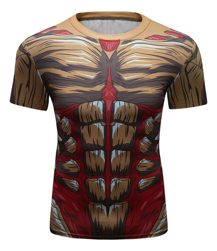 Playera Ejercicio Muscle Attack On Titan El Titán Blindado