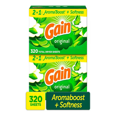 Gain Toallas Para Secadora 320 Toallitas Aroma Original | Meses sin interés