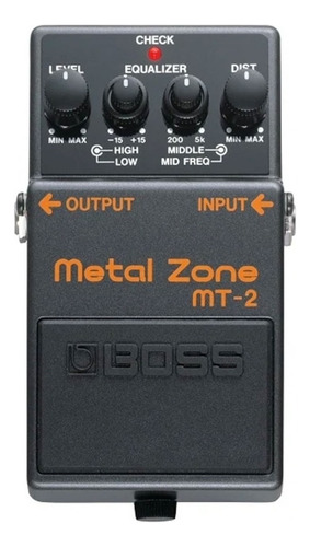 Pedal De Efecto Boss Metal Zone Mt-2  Negro