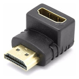 Ficha Codo Adaptador Hdmi 90 Grados En L Macho Hembra