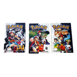 Mangás Pokémon Black E White Volumes 1, 2, 3  Seminovos