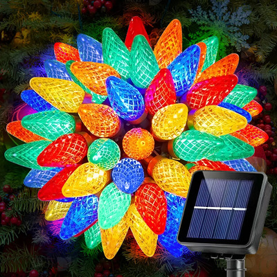 Cadena De Luces Solares Con Forma De Fresa Para Decoración N