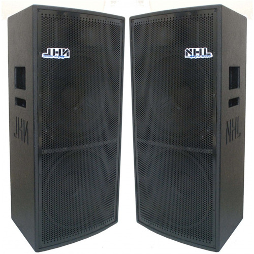 Caixa Ativa + Passiva Nhl 2x15 +ti 1600w Qualidade Potencia Amplificada 2 Woofers 15 Polegadas + Driver Titânio Limiter 