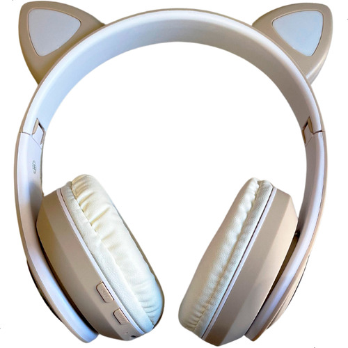 Fone De Ouvido Gatinho Bluetooth Infantil Led Menino Menina