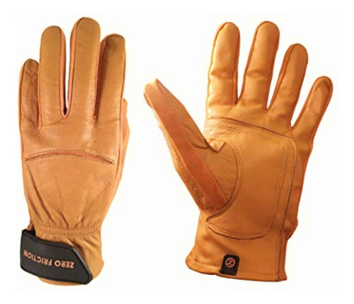 Zero Friction Par De Guantes De Trabajo De Piel Con Ajuste