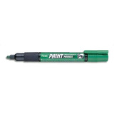  Marcador Permanente Pentel Mmp20 De Punta Redonda Verde Média X Unidad