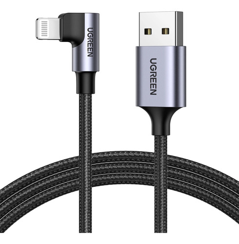 Cable Usb L iPhone 2 Metros 2.4a 90 Grados Reforzado/ Ugreen