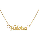 Colar Nome Personalizado Heloisa Banhado A Ouro 