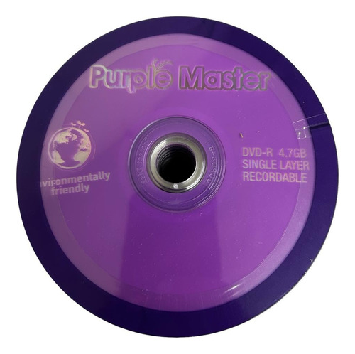 Dvd-r Purple Master 4.7 Gb 16x 120 Min 50 Discos Virgenes