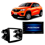 Central Multimidia Positron Sp9010ac Para Kwid Todos Preto