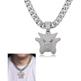 Cubana Cadena Eslabones Gengar Hip Hop Collares Diamantes