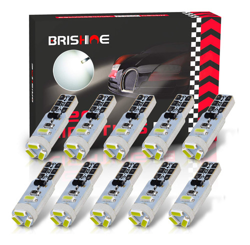 Brishine - 10x T5 Bombillas Led Extremadamente Brillantes 30