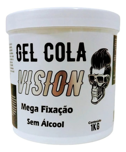 3 Gel Cola Vision Barbearia Profissional Mega Fixação 1kl