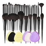 Cepillos De Maquillaje Profesionales Docolor Set 30pcs Cepil