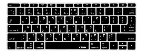 Xskn Funda De Silicona Para Teclado Hebreo Para Macbook Pro 