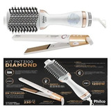 Kit Philco Pkt3100 Diamond Escova Secadora + Prancha Diamond