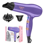 Secadora De Cabello Ceramica Con Difusor Profesional Conair Color Morado