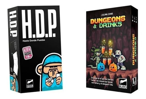 Combo Juego De Mesa Hdp + Dungeons & Drinks De Bureau M4e