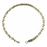 Pulsera Hombre Oro 18k Espiga 3.2 Grs 3 Mm 20cm Hilo 2 Nueva