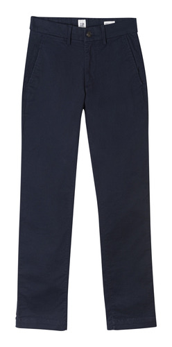 Hombre Pantalon Gap Straight Khaki Azul Oscuro