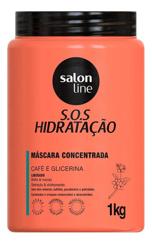 Máscara S.o.s Hidratação Café E Glicerina Salon Line 1kg