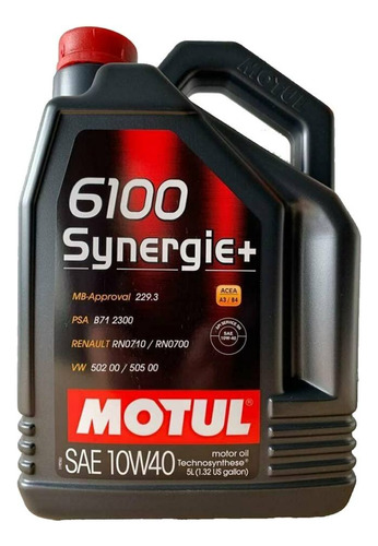 Aceite Motul  6100 10w40 X 5lts  Semi Sintético