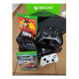 Console Xbox One 500gb + Gamepass Ultimate C/ 250 Jogos Digitais Fifa 23, Forza, Resident, Far Cry Video Game Semi-novo 1 Jogo Fisico Aleatório 