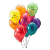 Globos Perlados Candela 9¨ Feliz Cumple Colores Surtido 50u