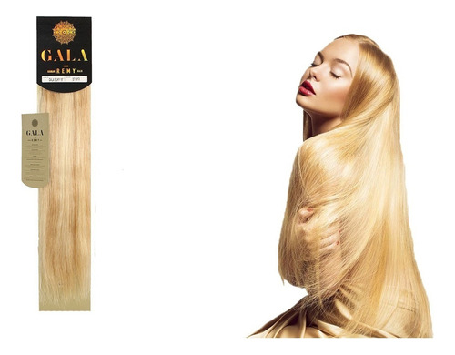 Extensiones Cabello 100%natural Gala Remy 18pLG Rubias Vario Color #27/613-rubio Dorado Con Luces Beige