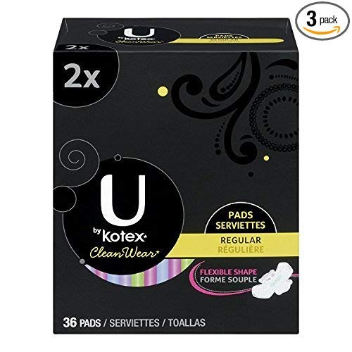 U By Kotex Cleanwear Ultra Thin Pad Con Alas, Regular, Sin P