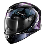 Capacete Para Moto  Integral Shark  Skwal 2  Black, Glitter E Black Venger Tamanho G 