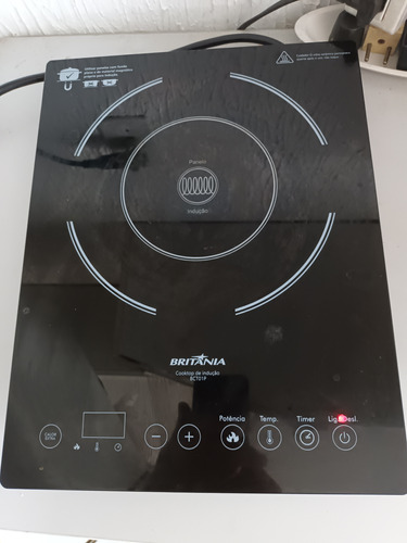 Fogão Elétrico De Indução  Britânia Cooktop Bct01p Inteligen