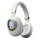 Auriculares Inalámbricos Bt5.3 Cute Cartoon Para Juegos Color Blanco